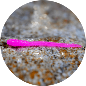 Redbass gumová nástraha micro tail s 35 mm - signal pink uv color
