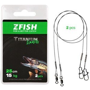 Zfish lanko titanium leader 2 ks - 20 cm 12 kg