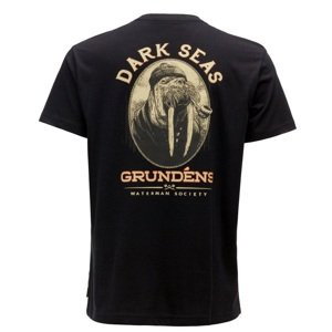 Grundéns tričko dark seas x grundens seaworthy ss t-shirt black - xxl