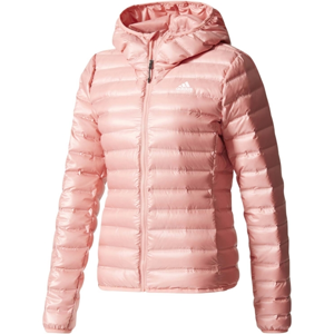 adidas VARILITE HOODED DOWN JACKET růžová XS - Dámská péřová bunda