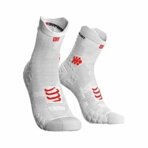 Compressport RACE V3.0 RUN HI Běžecké ponožky, bílá, velikost