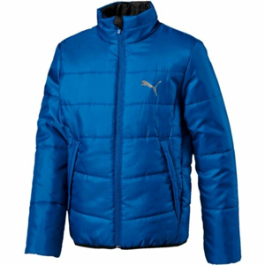 Puma ESS PADDED JACKET JR modrá 164 - Dětská bunda