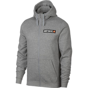 Nike NSW HBR HOODIE FZ FLC šedá XXL - Pánská mikina