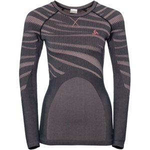 Odlo SUW WOMEN'S TOP L/S CREW NECK PERFORMANCE BLACKCOMB šedá M - Dámské funkční triko