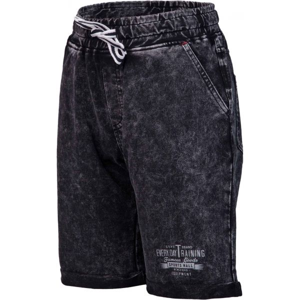 Lewro RAYEN černá 164-170 - Dětské šortky džínového vzhledu
