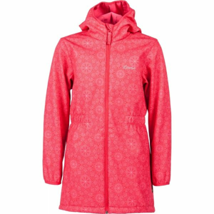 Lewro ORNELLA růžová 152-158 - Dívčí softshellový kabát