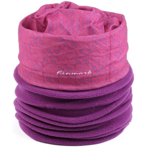 Finmark DĚTSKÝ MULTIFUNKČNÍ ŠÁTEK S FLÍSEM Dětský multifunkční šátek s fleecem, Růžová,Fialová,Bílá, velikost