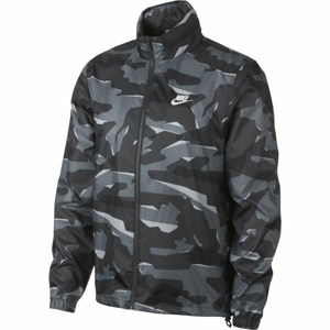 Nike CE JKT JD WNDBRKR CAMO šedá L - Pánská bunda