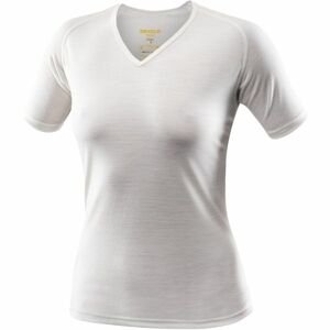 Devold BREEZE T-SHIRT V-NECK W Dámské vlněné triko, bílá, velikost M