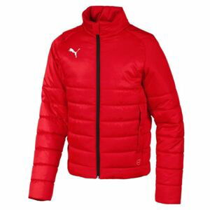 Puma LIGA CASUALS PADDED JKT JR Dětská bunda, červená, velikost 152