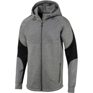 Puma EVOSTRIPE FZ HOODY šedá XXL - Pánská mikina