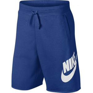 Nike NSW HE SHORT FT ALUMNI Pánské kraťasy, Modrá,Bílá, velikost