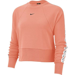 Nike DRY GET FIT FLC CRW JDI T oranžová S - Dámská mikina