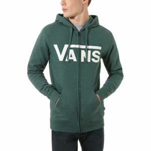 Vans MN VANS CLASSIC ZIP HOODIE II tmavě zelená S - Pánská mikina