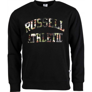 Russell Athletic CAMO PRINTED CREWNECK SWEATSHIRT černá S - Pánská mikina