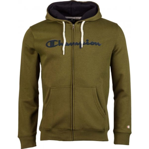 Champion HOODED  FULL ZIP SWEATSHIRT tmavě zelená M - Pánská mikina