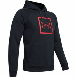 Under Armour RIVAL FLEECE BOX LOGO HOODIE černá Crna - Pánská mikina