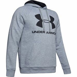 Under Armour RIVAL FLEECE SPORTSTYLE LOGO HOODIE šedá Siva - Pánská mikina