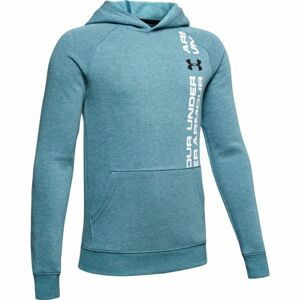 Under Armour RIVAL WORDMARK HOODY modrá S - Chlapecká mikina