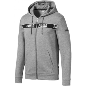 Puma AMPLIFIED HOODED JACKET šedá L - Pánská mikina