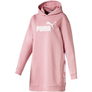Puma AMPLIFIED DRESS FL růžová S - Dámská prodloužená mikina