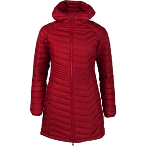 Columbia POWDER LITE MID JACKET červená L - Dámská dlouhá zimní bunda