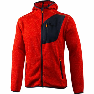 Klimatex ADIS červená S - Pánský outdoor svetr s kapucí