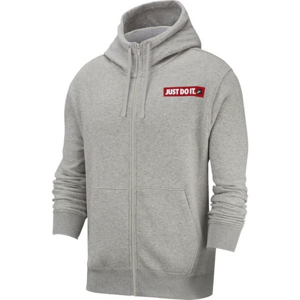 Nike NSW HOODIE FZ FLC BSTR M šedá M - Pánská mikina