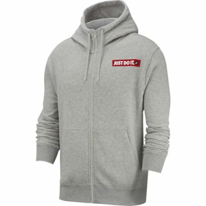 Nike NSW HOODIE FZ FLC BSTR M šedá S - Pánská mikina