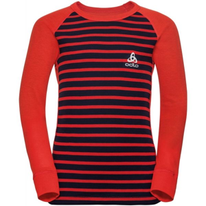 Odlo SUW KIDS TOP L/S CREW NECK ACTIVE WARM červená 164 - Dětské tričko s dlouhým rukávem
