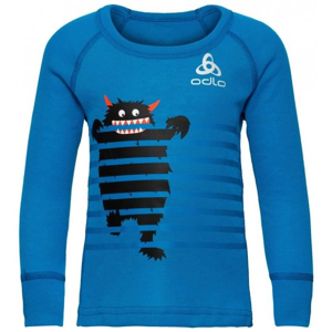 Odlo SUW KIDS TOP L/S CREW NECK ACTIVE WARM TREND SMALL modrá 92 - Dětské tričko