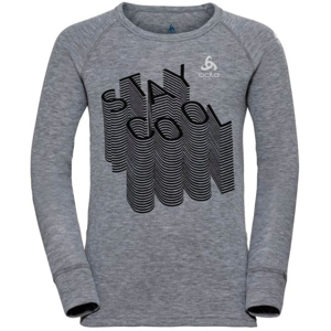 Odlo SUW KIDS TOP L/S CREW NECK ACTIVE WARM TREND šedá 164 - Dětské tričko