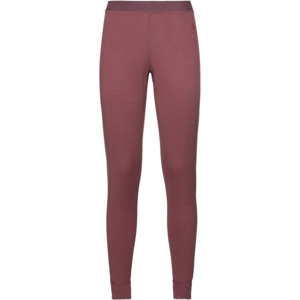 Odlo SUW WOMEN'S BOTTOM NATURAL 100% MERINO WARM červená M - Dámské funkční kalhoty