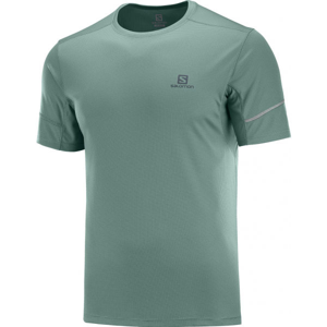 Salomon AGILE SS TEE M tmavě zelená XXL - Pánské triko