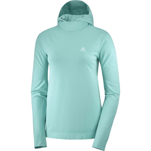 Salomon AGILE MID HOODIE W SEAMLESS modrá M - Dámská mikina