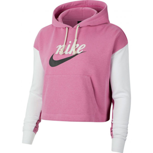 Nike NSW VRSTY HOODIE FT W růžová L - Dámská mikina