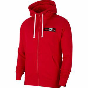 Nike NSW JDI HOODIE FZ FLC BSTR M červená M - Pánská mikina