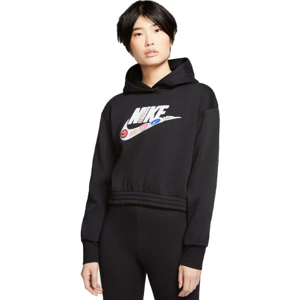 Nike NSW ICN CLSH FLC HOODIE BB W černá S - Dámská mikina