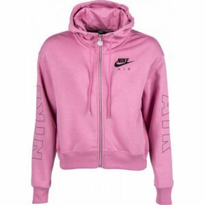 Nike NSW AIR HOODIE FZ FLC BB W růžová L - Dámská mikina