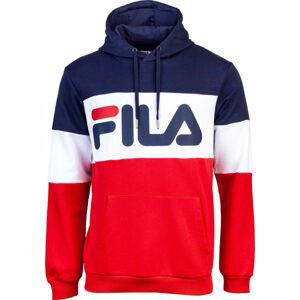 Fila NIGHT BLOCKED HOODY červená M - Pánská mikina