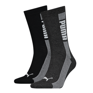 Puma SOCK 2P UNISEX Ponožky, Černá,Tmavě šedá,Šedá, velikost