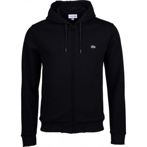 Lacoste FULL ZIP WITH HOODIE černá M - Pánská mikina