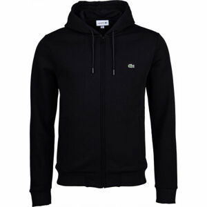 Lacoste FULL ZIP WITH HOODIE černá L - Pánská mikina