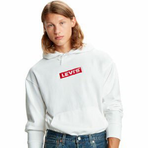 Levi's RELAXED GRAPHIC HOODIE bílá M - Pánská mikina