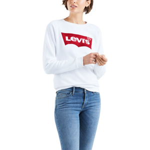 Levi's RELAXED GRAPHIC CREW bílá S - Dámská mikina