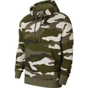 Nike NSW CLUB HOODIE PO FT CAMO M  L - Pánská mikina