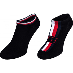 Tommy Hilfiger MEN SNEAKER 2P ICONIC STRIPE černá 43-46 - Pánské ponožky