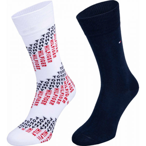 Tommy Hilfiger MEN SOCK 2P TOMMY CHEVRON  43-46 - Pánské ponožky