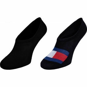 Tommy Hilfiger MEN FOOTIE 2P FLAG černá 39-42 - Pánské ponožky