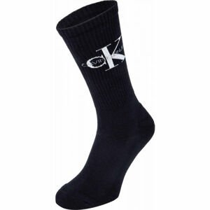 Calvin Klein MEN CREW 1P CK JEANS RIB DESMOND Pánské ponožky, černá, veľkosť UNI